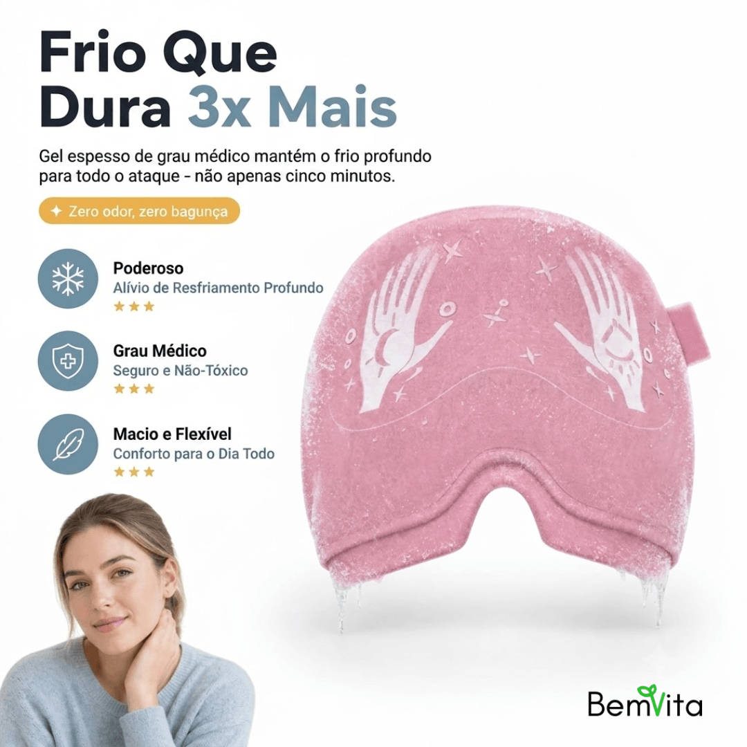 Alivia Enxak - Touca que alivia as dores de cabeça e enxaqueca