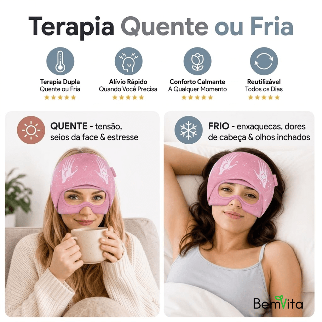 Alivia Enxak - Touca que alivia as dores de cabeça e enxaqueca