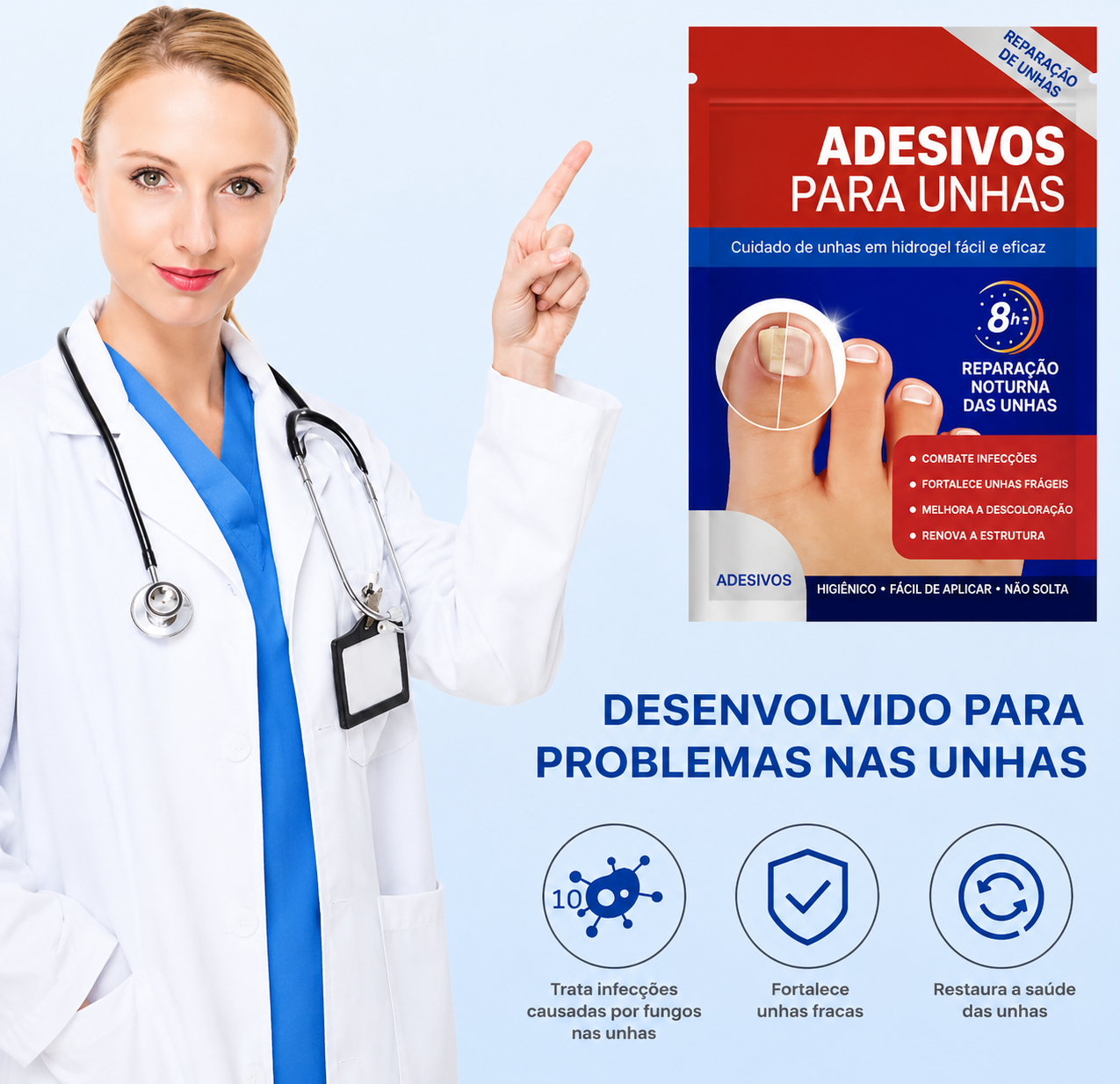 VitaUnha™ - Adesivos Tratamento para Fungos e Micose nas Unhas